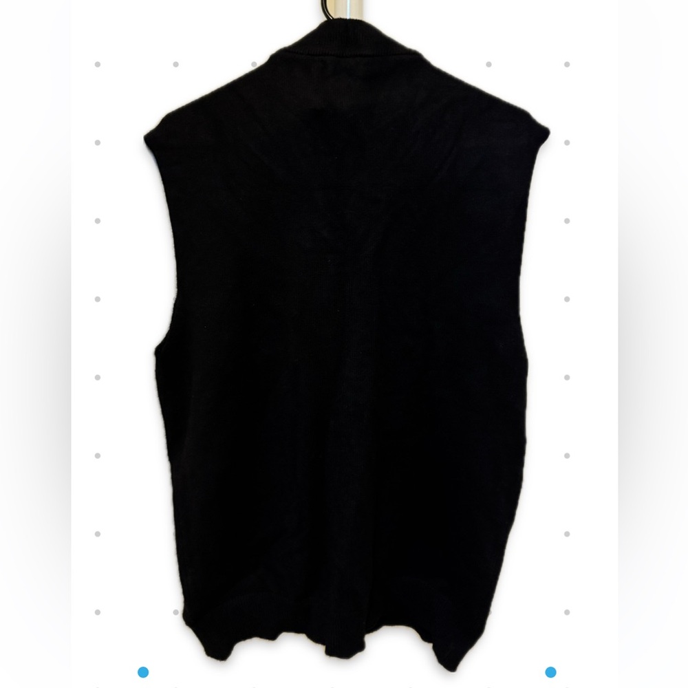 NEW Zara Black Button-Up Vest Sweater - Picture 2 of 6